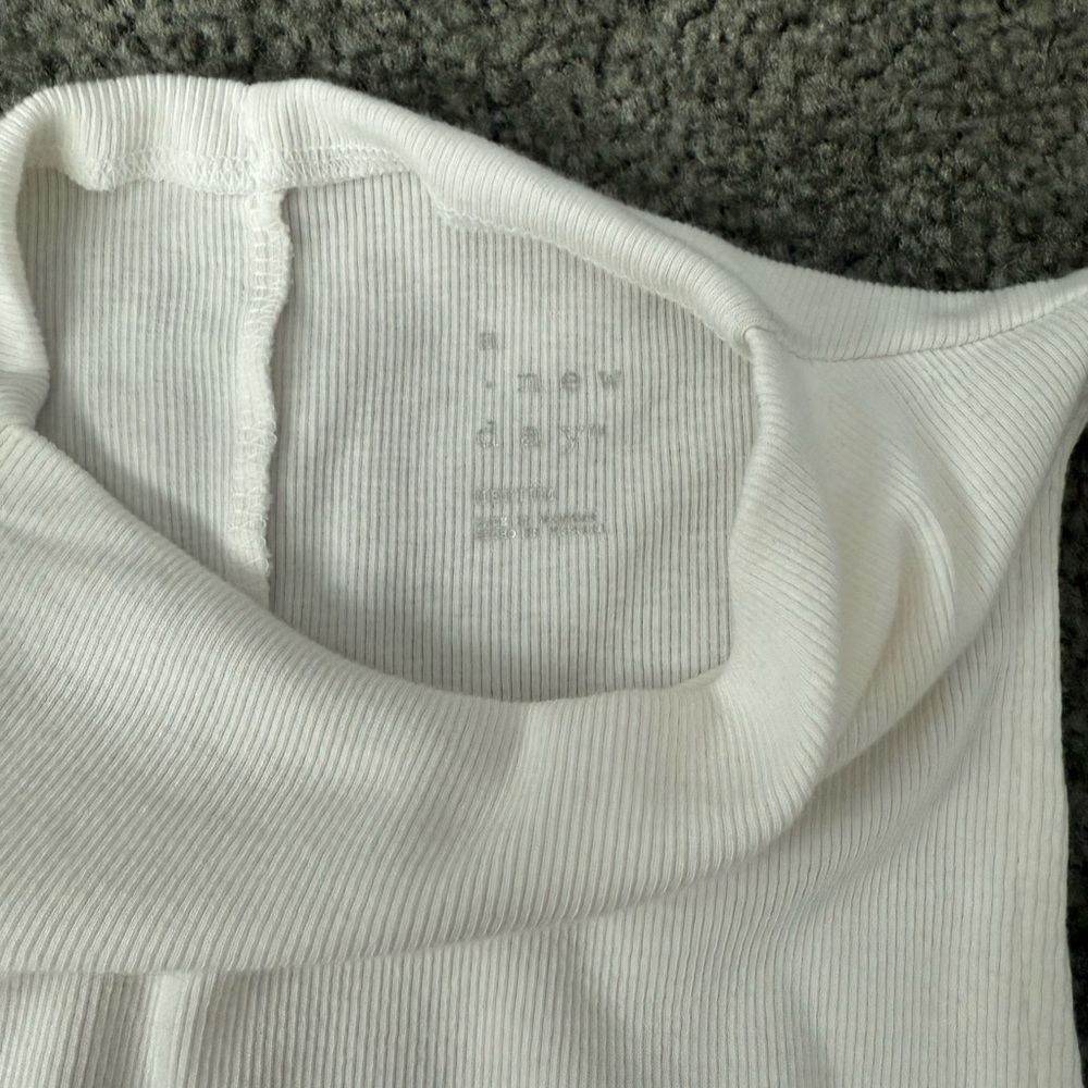 A New Day Mock Neck Ribbed Tank Top